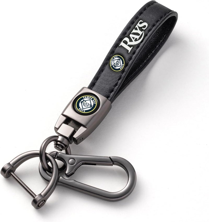 EMIJOY Car Keychain Keyring for Tampa Bay Rays Baseball Fans,Devil Rays Accessories Women/Men's Keychains for Vehicles,Car Key Ring Lanyard Key Fob Holder,Fob Keyring Replacement - Image 1